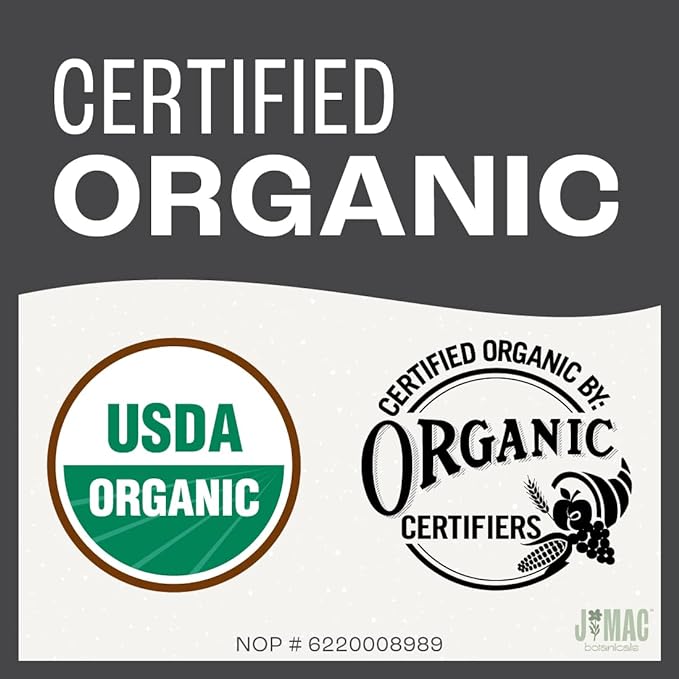 J MAC BOTANICALS, Organic Whole Juniper Berries, Certified Organic, juniper for herbal infusions, cooking and seasoning beef, pork, turkey brine, soups, syrups, cocktail bombs (4 oz)