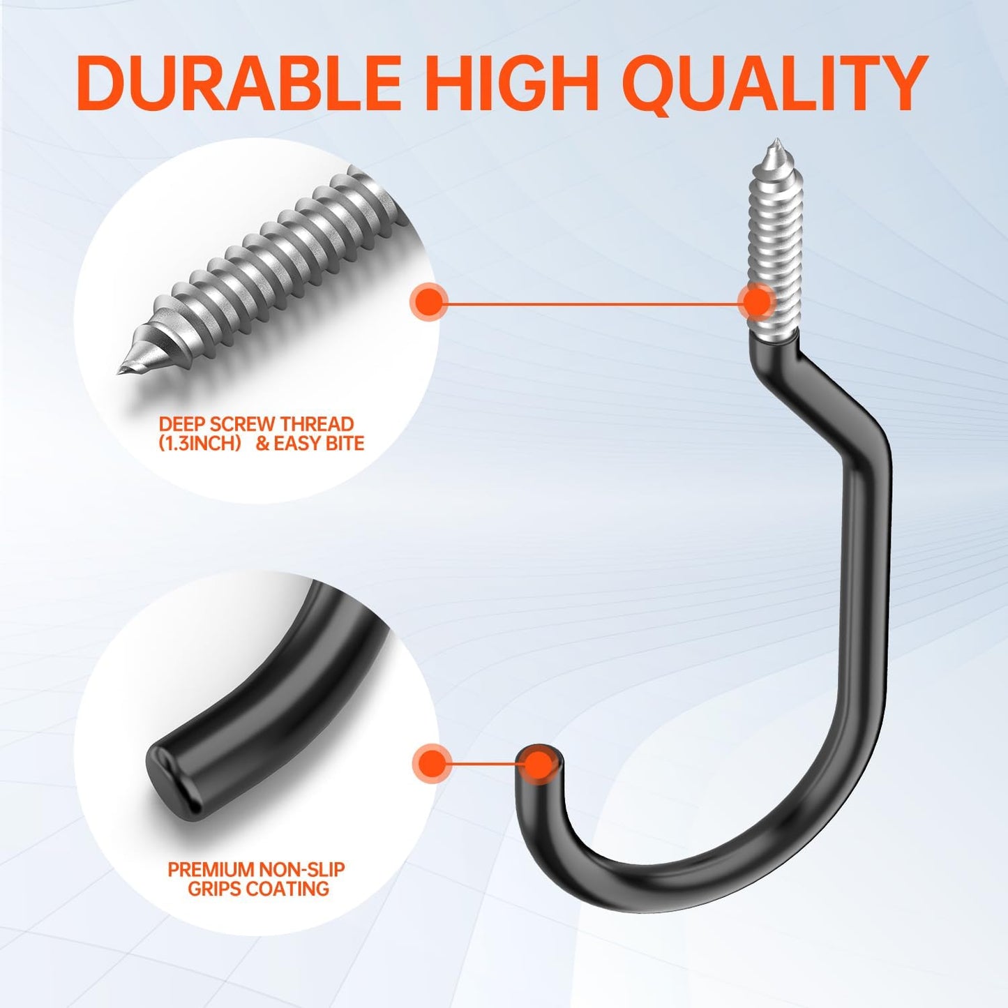 16-Pack Heavy Duty Bike Hook, Loading Capacity 100 LBS, 6 inch, Bike Hooks for Garage Wall and Garage Ceiling