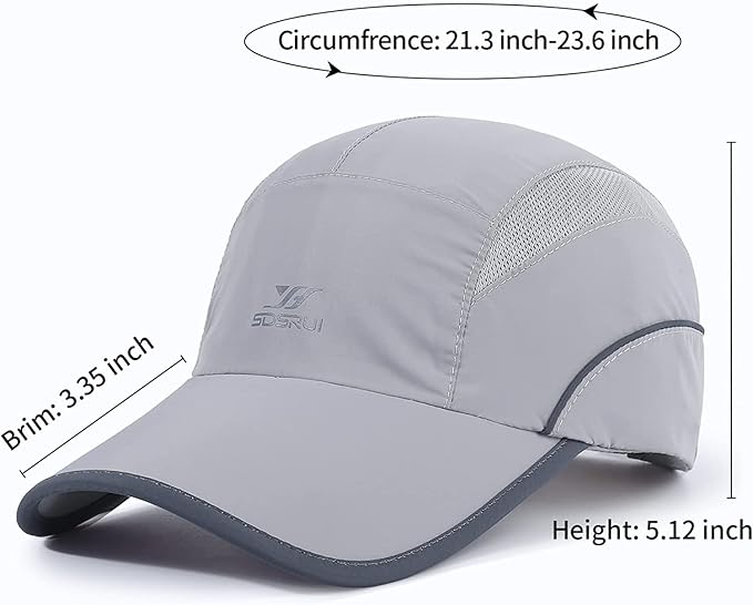 Running Hat Mesh Sports Cap Lightweight Quick Drying Runner Cap for Men Women