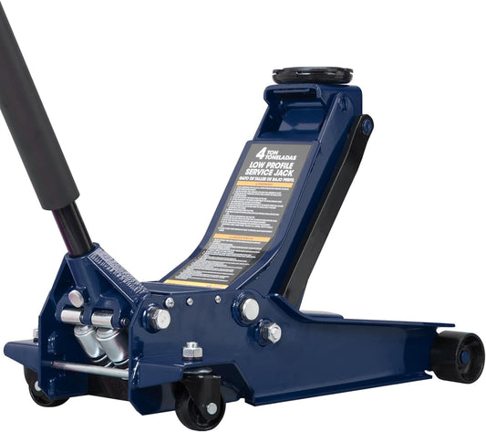 TCE Hydraulic Floor Jack with Dual Quick Lift Pump, 4 Ton (8,000 lb) Capacity, Lifting Range 3.94"- 20", Blue