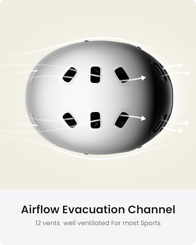 OutdoorMaster Skateboard Cycling Helmet - Two Removable Liners Ventilation Multi-Sport Scooter Roller Skate Inline Skating Rollerblading for Kids, Youth & Adults