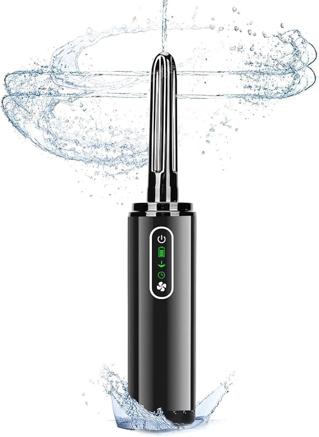 Upgrade Enema Anal Douche , Waterproof Touch Control, Enemas-Douches for Men & Women Colon Cleanse, Shower Enema Bulb-Bottles Kit, Electric Rotating Nozzle, Pressure Spray, Two Douching Modes