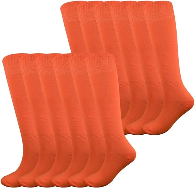 Fitliva Knee High Long Sports Socks Unisex Multicolor 3/6/12 Pairs