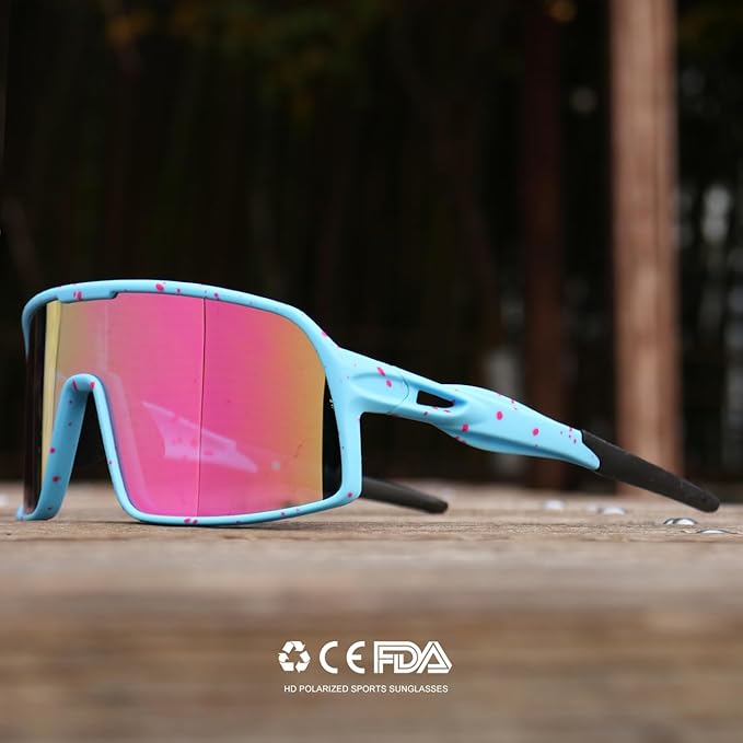 Polarized Sports Sunglasses for Men and Women Cycling Glasses UV Protection Goggles for Mountain Bike Running Fishing