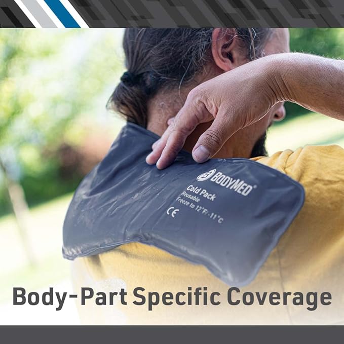 BodyMed Heavy Duty Reusable Urethane Ice Pack for Knee, Arm, Elbow, Shoulder, Back - Professional Grade Cold Therapy for Injuries, Aches, Swelling, Bruises, Sprains - 14 in. x 12 in. (Standard)