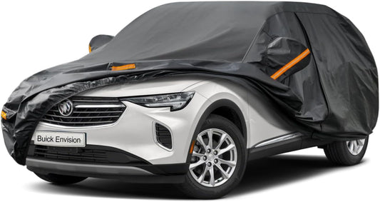 Kayme 7 Layers SUV Car Cover Custom Fit for Buick Envision (2015-2025) Waterproof All Weather for Automobiles, Outdoor Full Cover Rain Sun UV Protection.Black