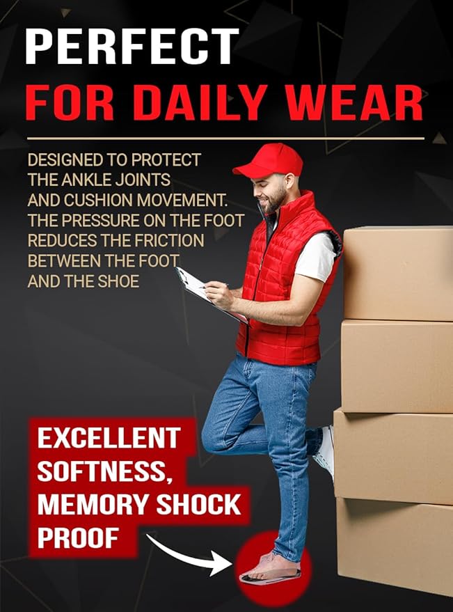 Work Pro Comfort Insoles - Shock Absorption - Low Arch - Cushioning Anti Fatigue Shoe Insert Men Women - Non-Slip - Soft Comfortable Work Boot Insoles - Foot Pain Relief (XL, Black)