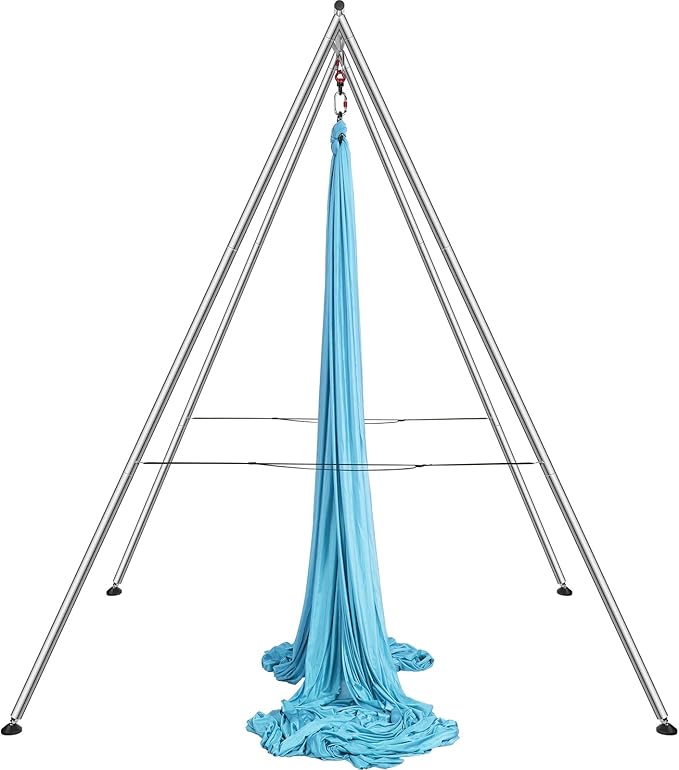 VEVOR Aerial Yoga Frame, 9.67 ft Height Swing Stand, Max 551.15 lbs Load Chrome-Plated Steel Pipe Inversion Yoga Rig for Indoor Outdoor Use