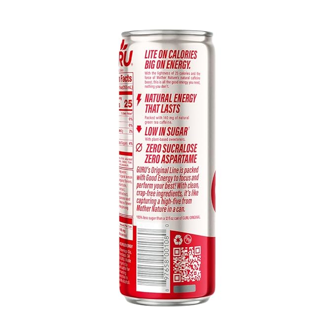 Guru Energy Drink Lite Energy Drink - 12 oz