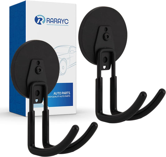 2 Pcs Magnetic Hook Heavy Duty, Strong Magnet Hooks for Garage Tools Hose Rope Electric Drill (Large)