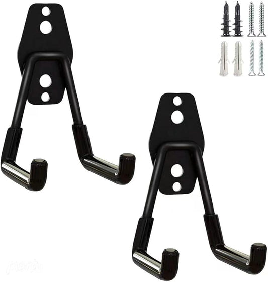SMARTOLOGY Heavy-Duty Utility Hooks, Wall Hanger, Small 2 Pack, 3 inch Long 2.5 inch Wide, for Garage, Indoor and Outdoor, Ladder Hanger Accessories