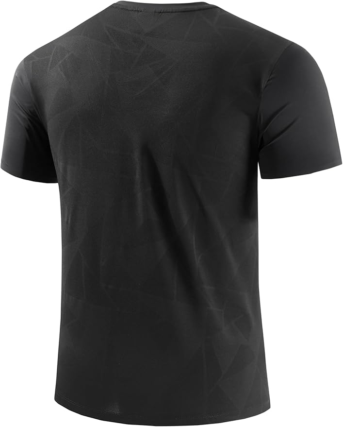 Mens Seamless Workout T-Shirts Lightweight Moisture Wicking Running Hiking Camping Tennis Pickleball Shirts for Men
