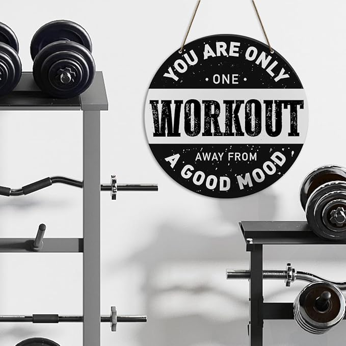 Gym Sign Decor, Home Gym Sign, Workout Room Fitness Room Decor Gym Sign Decoration, Gym Gift for Trainer Exercise Lover, Your Are Only One Workout