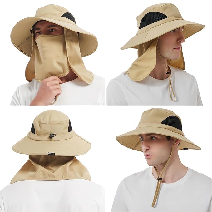 EINSKEY Wide Brim Sun Hat, UPF 50+ UV Protection Waterproof Packable Bucket Hat for Men & Women, Fishing Hiking Beach Garden