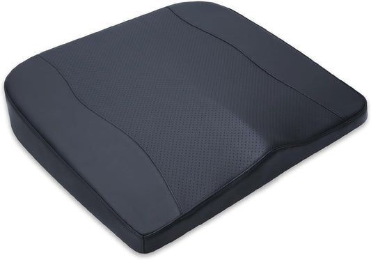 kingphenix Premium Car Seat Cushion, Memory Foam Driver Seat Cushion to Improve Driving View- Coccyx & Lower Back Pain Relief - Seat Cushion for Car, Truck, Office Chair (Classic Black)