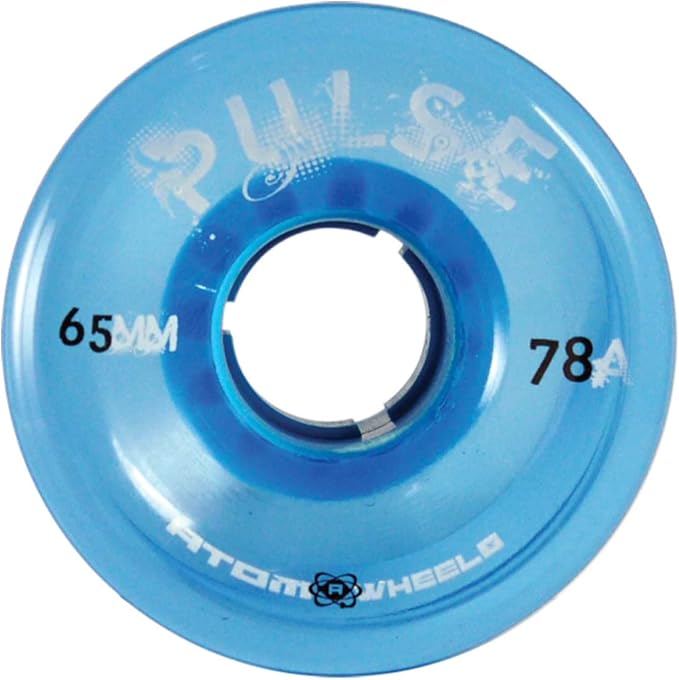 ATOM WHEELS - Outdoor Quad Roller Wheels 78A - Pulse - 65x37 Blue - 1 Pack - 4 Wheels