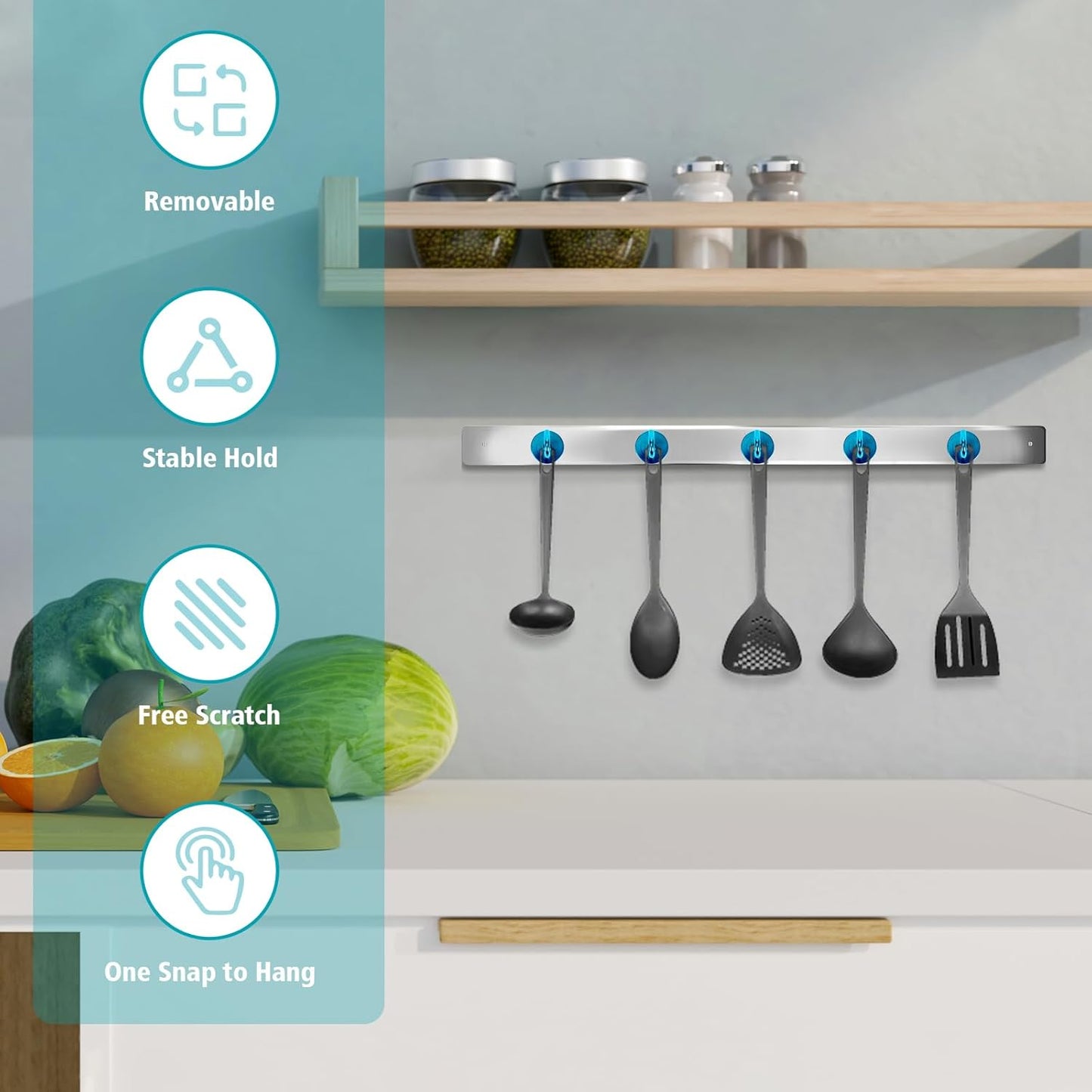 Neosmuk Magnetic Hooks, Cruise Ship Essentials, 40lb+ Heavy Duty Magnetic Hooks for Cruise Cabins, Refrigerator, Grill, Hanging, and Travel | Extra Strong Must-Haves Magnet Hook,RoyalBlue,Pack of 10