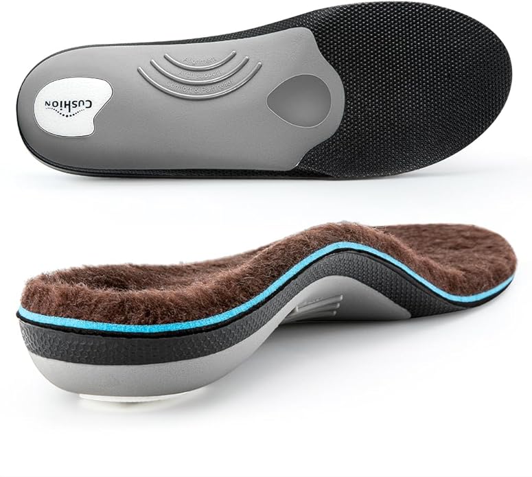 VALSOLE Heavy Duty Support Pain Relief Orthotics - 220+ lbs Plantar Fasciitis High Arch Support Insoles for Men Women, Flat Feet Orthotic Insert, Work Boot Shoe Insole, Absorb Shock with Every Step