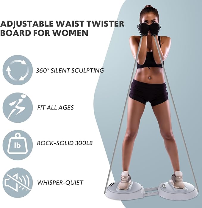 Waist Twisting Machine with Counter, Adjustable Waist Twister Board for Women Belly Fat, Twist Board for Exercise, Ab Twister Board Twist Exercise Machine