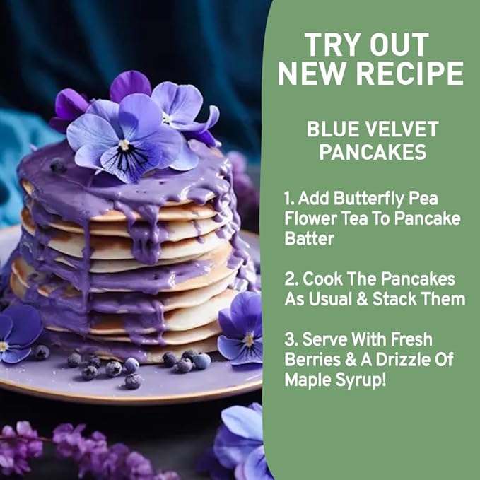 HANDPICK, Butterfly Pea Flower Tea (100 Herbal Tea Bags) | Caffeine Free, Non GMO | Premium Dried Butterfly Pea Flowers For Blue & Purple Drinks, Food Coloring | Iced Teas, Coolers, Cocktails