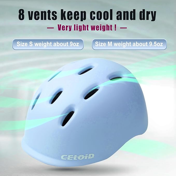 Kids Bike Helmet,Toddler Cyling Helmets for Ages 5-8-9-10-12-14-16Years Youth Boys & Girls,Child Adjustable Multi-Sport Bicycle Skateboard Roller Skate Scooter Balance Skateboarding Helmet