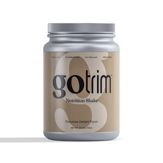 GoTrim Chocolate Protein Shakes Ready to Drink – High Protein, High Fiber, Meal Replacement, No Added Sugar, Gluten-Free, 14 Servings – Perfect for Weight Loss, Muscle Building, and Busy Lifestyles