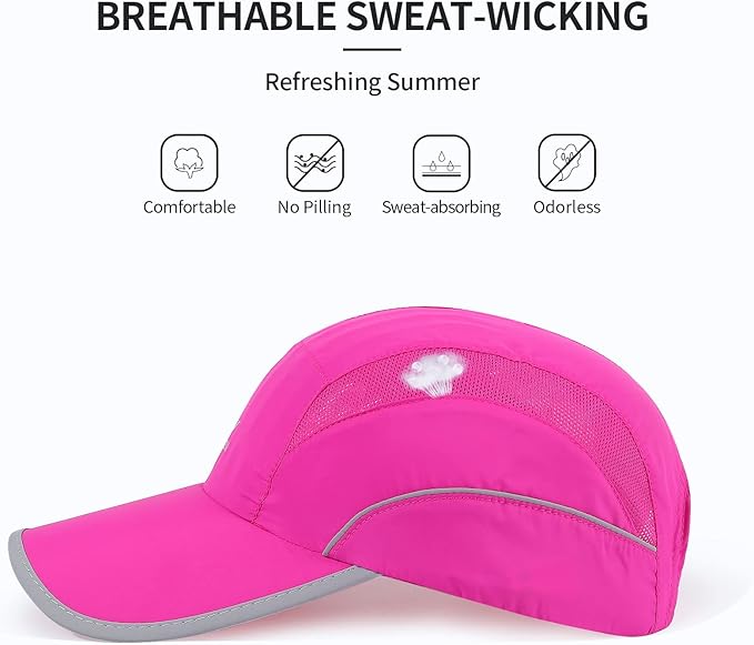 Running Hat Mesh Sports Cap Lightweight Quick Drying Runner Cap for Men Women