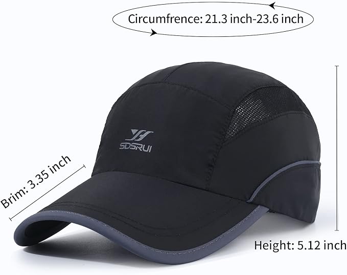 Running Hat Mesh Sports Cap Lightweight Quick Drying Runner Cap for Men Women