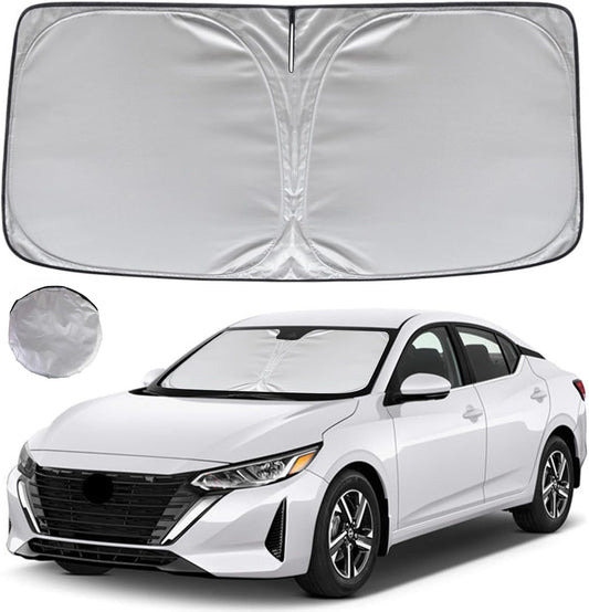 KAYZT Windshield Sun Shade for 2020-2025 Nissan Sentra Sedan Foldable Sunshade Front Window Custom Fit Car Accessories