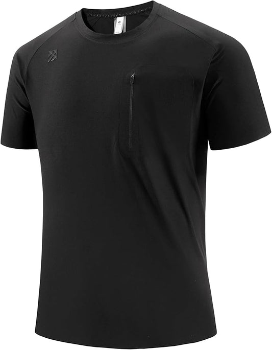 Moisture Wicking Quick Dry Soft Pickleball Workout Hiking Camping Running Shirts for Men Outdoor Sports