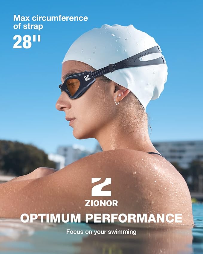ZIONOR Swim Goggles, G1 SE Swimming Goggles Anti-fog for Adult Men Women