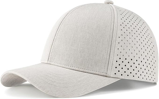 VOBOOM Men Snapback Trucker Hat, Baseball Cap for Breathable Side Laser Cut Holes