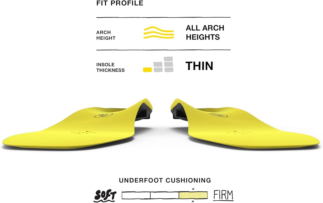 Superfeet Hockey Performance Insoles - Carbon Fiber Inserts for Hockey Skates - Professional Grade