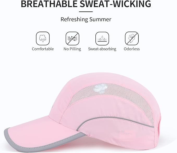 Running Hat Mesh Sports Cap Lightweight Quick Drying Runner Cap for Men Women