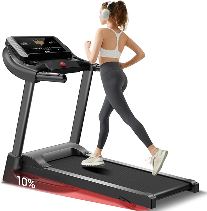 3-in-1 Portable Under Desk Treadmill, 17% Incline Walking Pad Treadmills for Home and Office, Folding Treadmill with 2.5 HP Quiet Brushless, 300 LBS Capacity