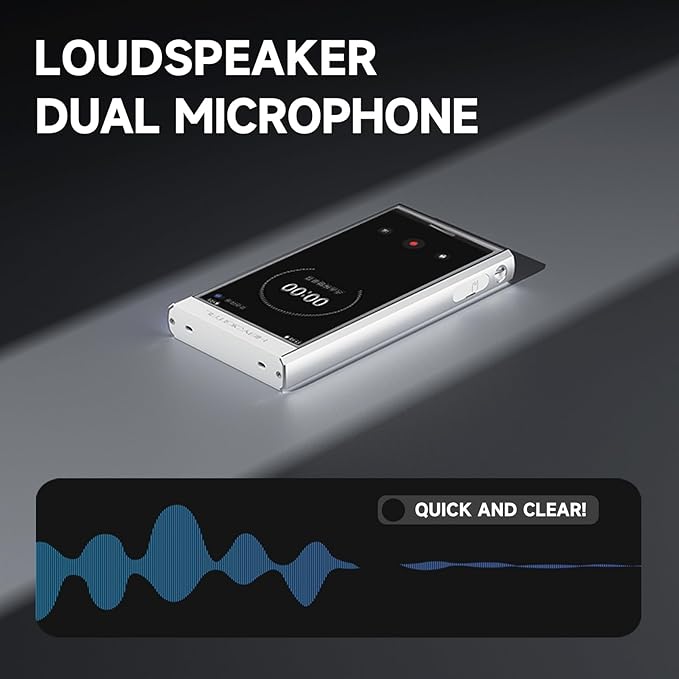 HiBy Digital M300 Music Player with Speaker Android 13 OS SD665 Soc Bluetooth WiFi and FM 1280x640 Resolution IPS Display Supports PCM768k DSD256 32G+2TB Expandable Memory Silver