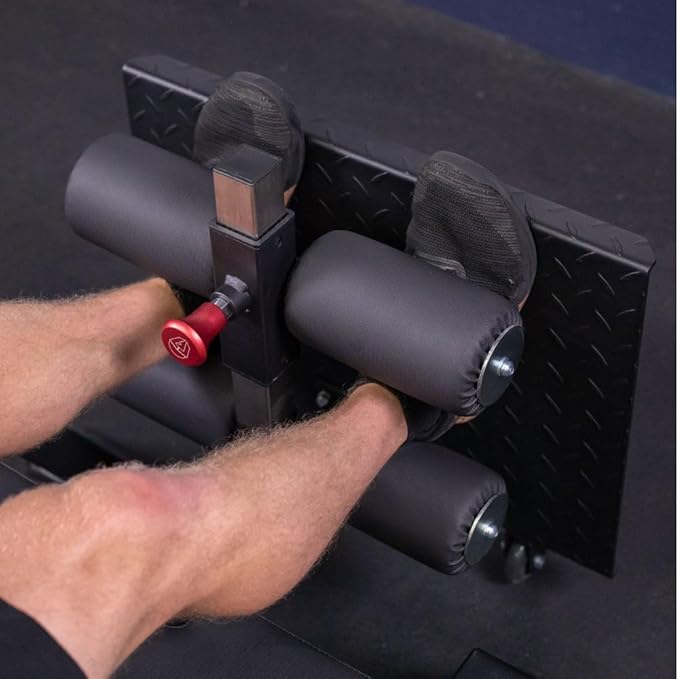 Titan Fitness Adjustable Floor Glute & Hamstring Developer (GHD), Cross Training Workout Lifting Equipment in Home and Commercial Gym