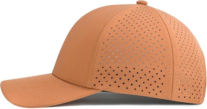 VOBOOM Men Quick Dry Baseball Cap Laser Cut Mesh Ball Curved Brim Snapback Hat