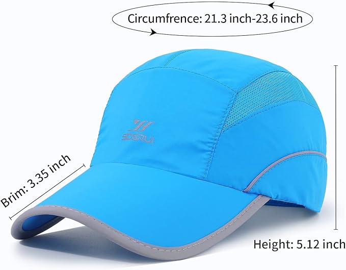 Running Hat Mesh Sports Cap Lightweight Quick Drying Runner Cap for Men Women