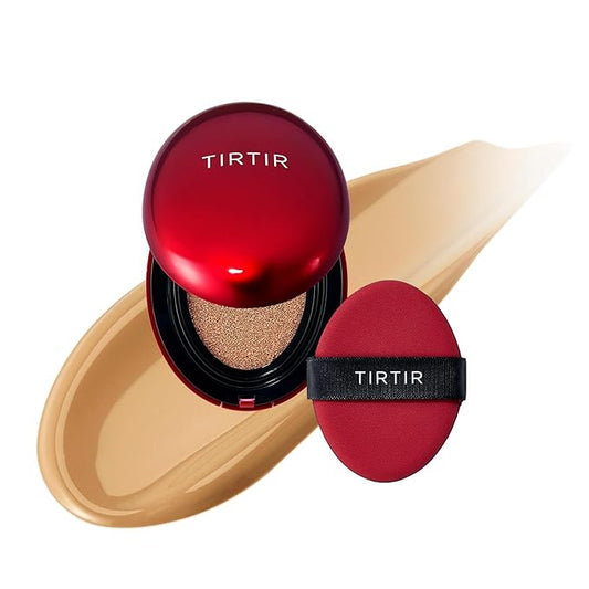 [*Mini Size*] TIRTIR Mask Fit Red Cushion Foundation | Full coverage, Weightless, Skin fit, Satin Glow Finish, Korean Makeup, beauty, Tattoo cover up, Buildable (#28N Oat / 0.15 Fl Oz)