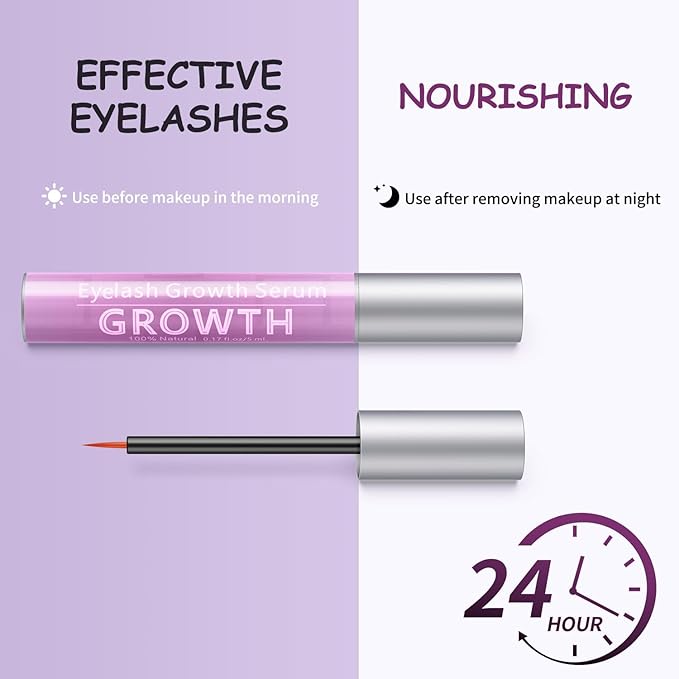 Eyelash Growth Serum Volumizing Lash Serum For Eyelash Growth Longer & Thicker Lash Enhancing serum With Natural Formula Vegan & Cruelty-Free (5mL)