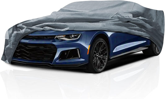 5-Layer Full Car Cover – Semi Custom Fit for Chevrolet 2010-2024 Camaro | All-Weather Protection: Dustproof, Windproof, UV-Resistant, Breathable & Durable