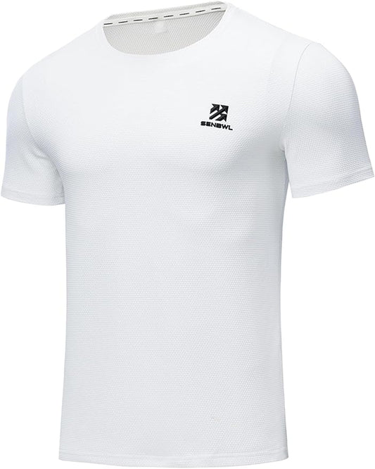 Moisture Wicking Quick Dry Soft Pickleball Workout Hiking Camping Running Shirts for Men Outdoor Sports