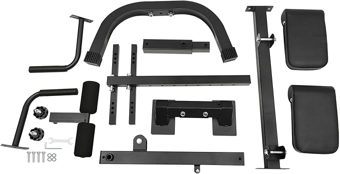 Multi-Functional Roman Chair Back Extension Machine, 8-Level Adjustable Hyperextension Bench Ab Sit Up Bench Upper and Lower Body Workout Machine Build Muscle for Gym, Home