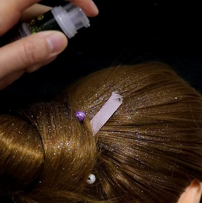 Go Ho Hair and Body Glitter Spray,Gold Glitter Spray Dry Powder Makeup for Clothes,Festival Loose Sparkle Powder,Holographic Ultra Fine Resin Glitters for Crafts,10g