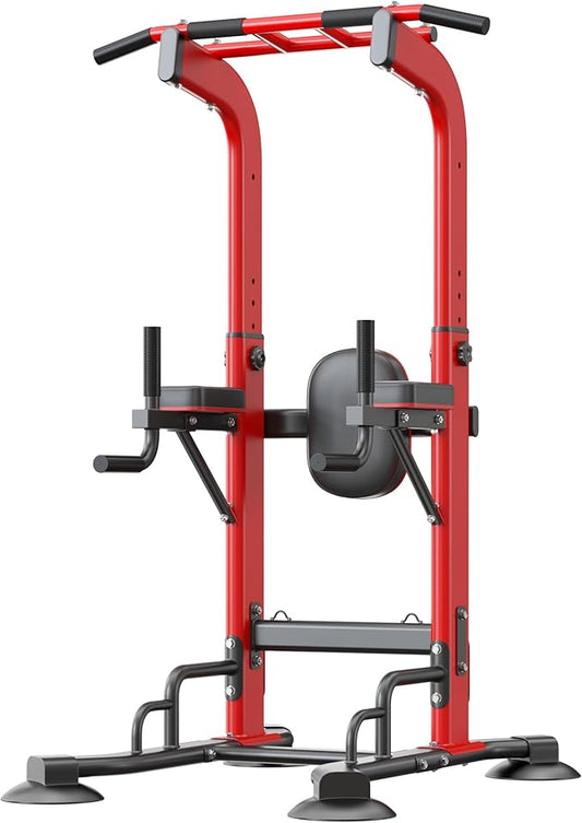 sogesfurniture Adjustable Dip Station & Pull Up Bar – Heavy Duty Calisthenics Workout Equipment for Home Gym, Multi-Function Fitness Training with Push Up Handles, Dips, Pull Ups & Push Ups