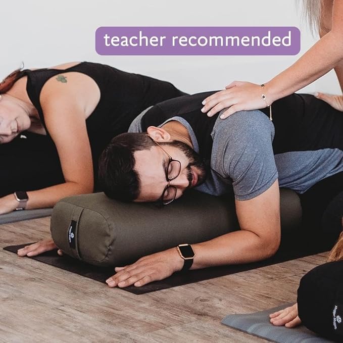 Hugger Mugger Standard Yoga Bolster - Firm, Supportive, Handmade, Durable