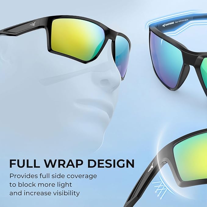 KastKing Osage Polarized Sport Sunglasses for Men and Women, Ideal for Driving Fishing Cycling Running, UV Protection