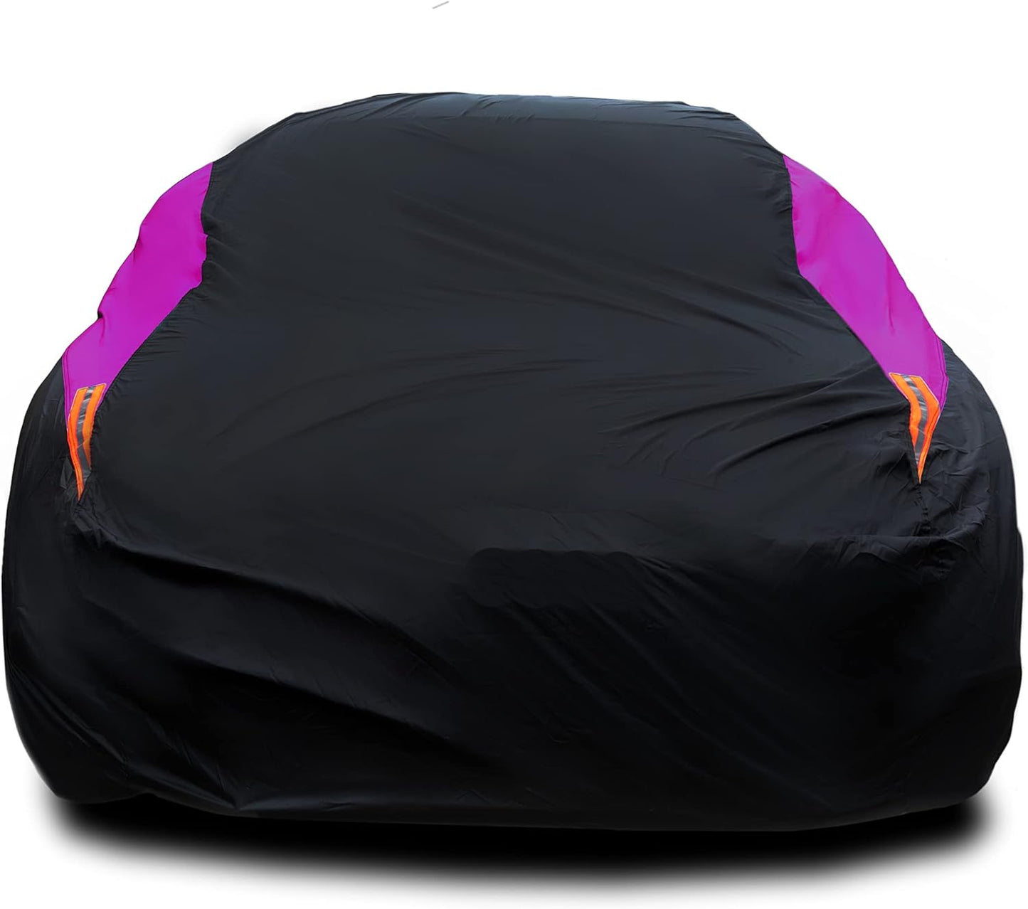 MORNYRAY Waterproof Car Cover All Weather Snowproof UV Protection Windproof Outdoor Full car Cover, Universal Fit for Sedan (Fit Sedan Length 194-206 inch, Purple)