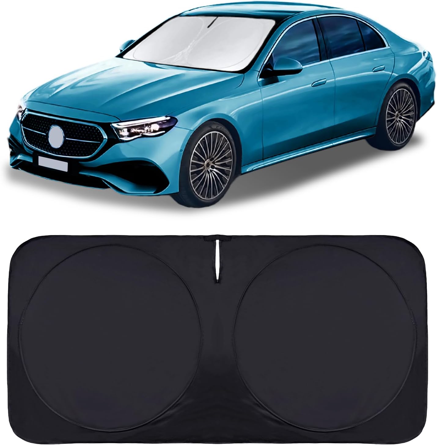 for 2025 E350 Windshield Sun Shade SunShades for Mercedes Benz SLC 2017-2024 Windshield Cover for 2022 Mercedes E-Class Sedan W211 E320 E500 E55 E550 E63 Accessories Sun Visor Protector UV Reflector